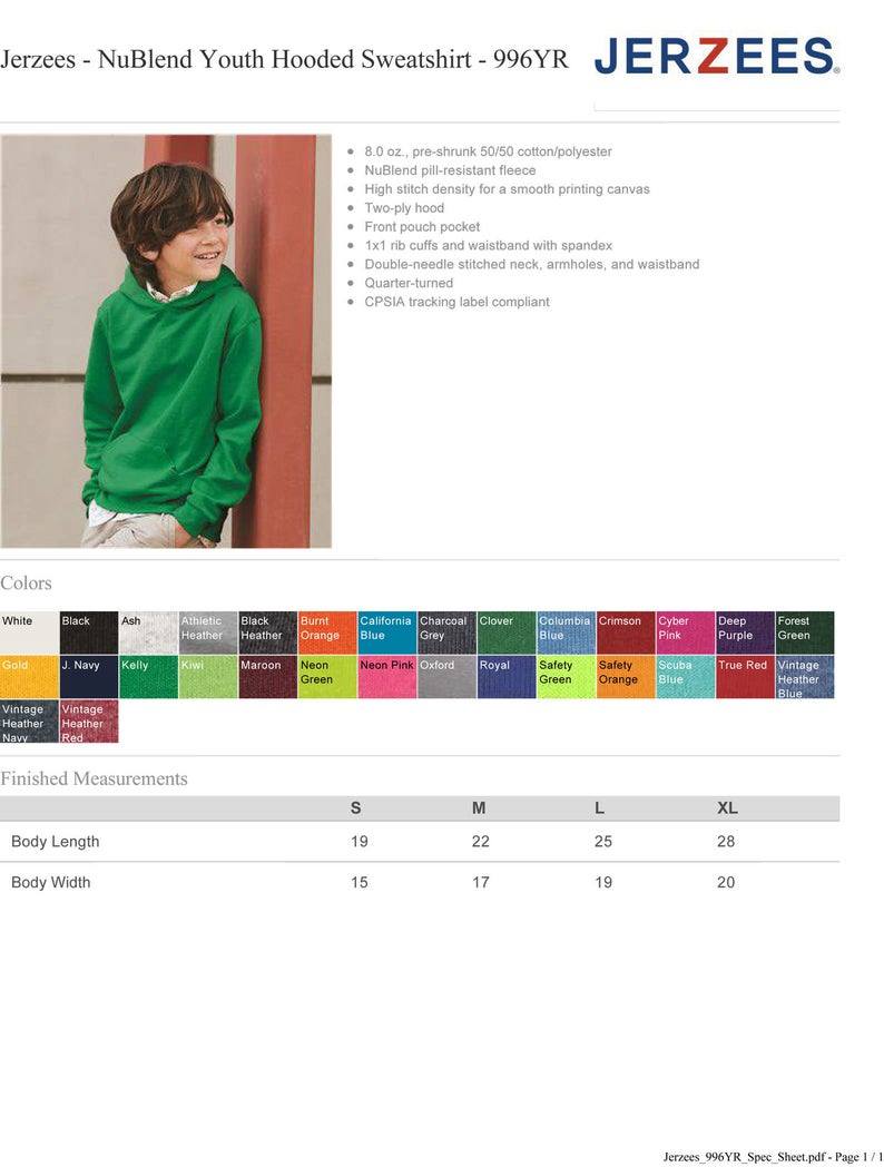 Youth Monogrammed Hoodies
