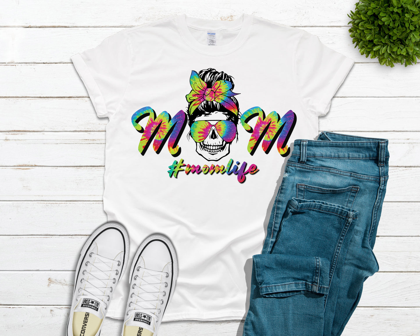 Mom Life Skull Tees