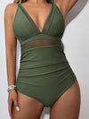 V-Neck One-Piece Swimwear