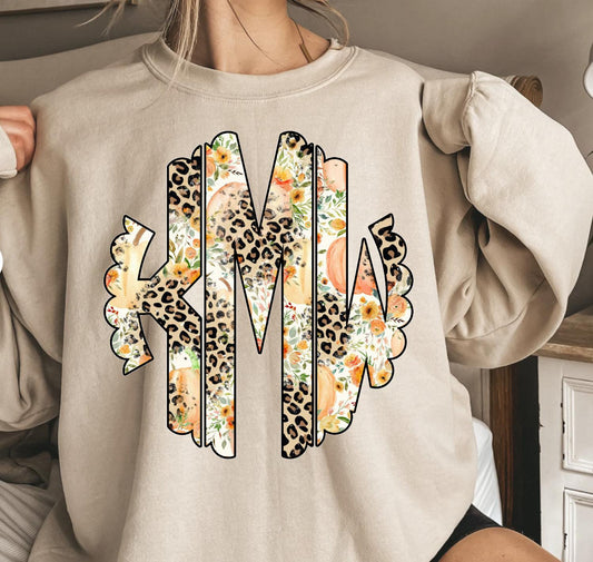 Welcome Fall Monogram Sweatshirt