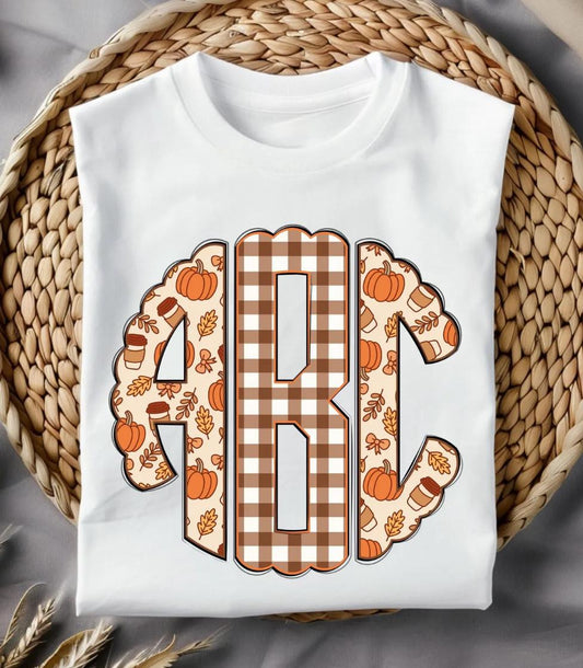 Fall Monogram Transfer
