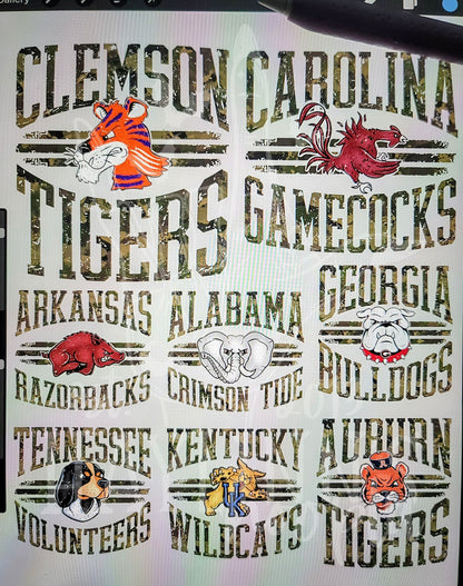 Camo College Tees