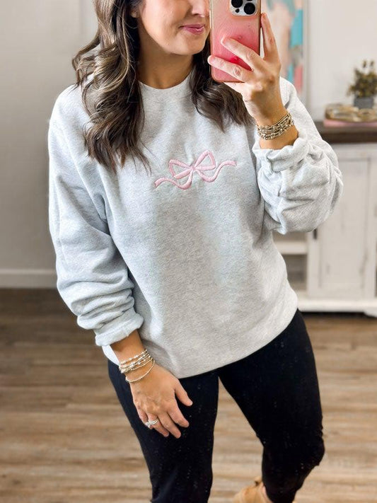 Simple Bow Sweatshirt
