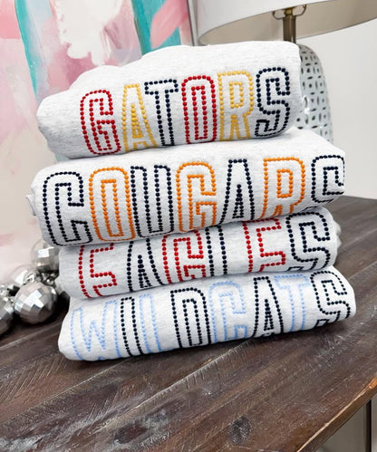 Dot Embroidery Sweatshirt