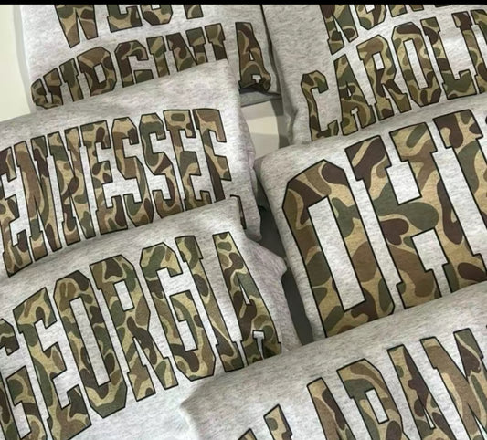 Any Word Camo Sweatshirt