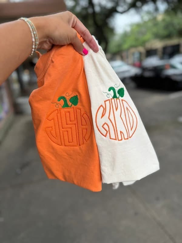 Simple Pumpkin Monogram