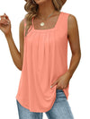 Ruched Square Neck Tank