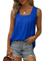 Ruched Square Neck Tank