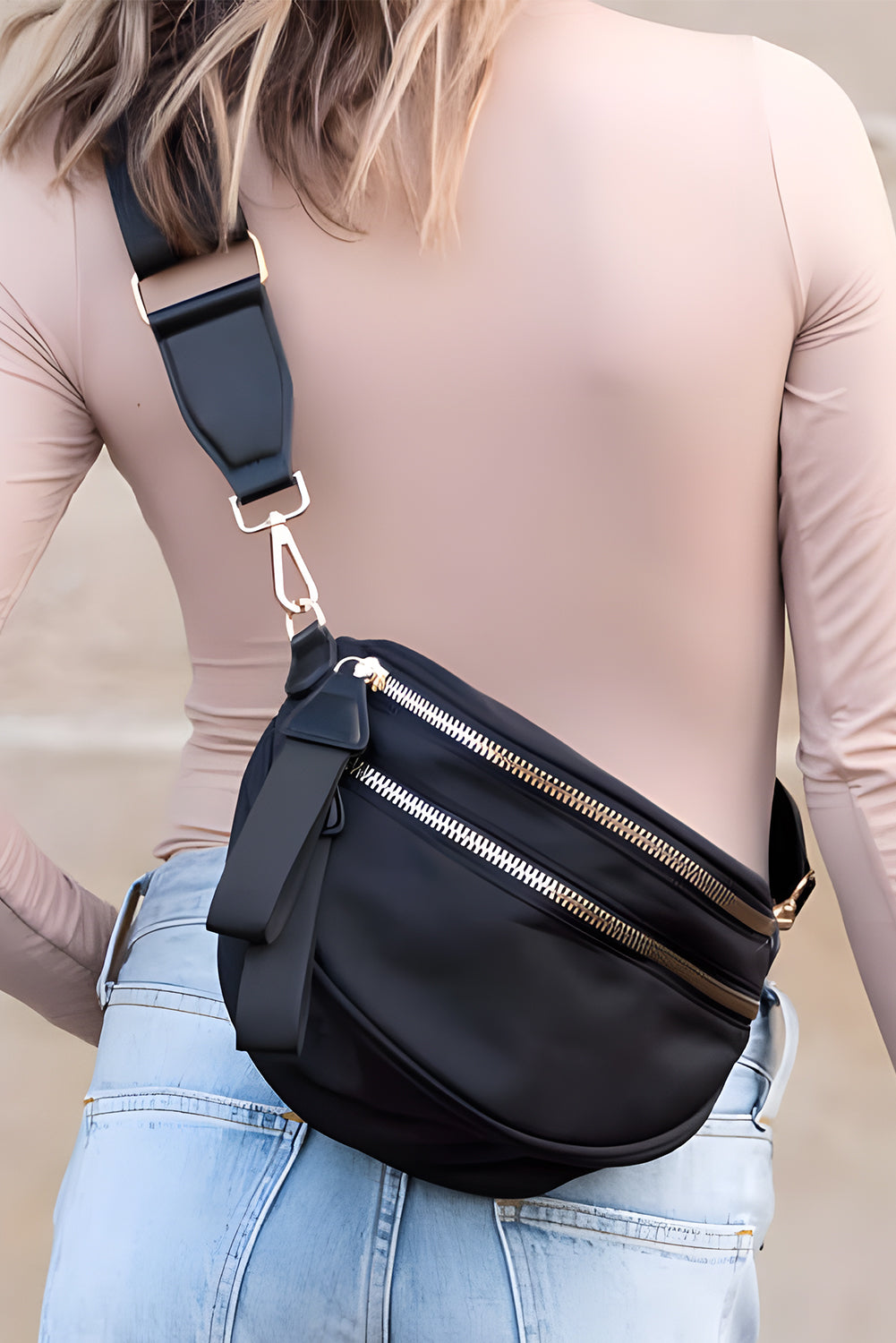 Wide Strap Large Crossbody Bag