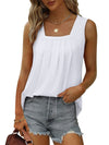 Ruched Square Neck Tank