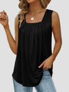 Ruched Square Neck Tank