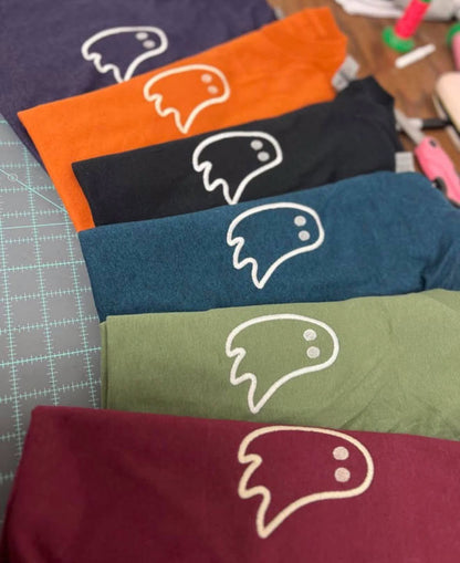 Ghost oR Pumpkin Embroidery Tees