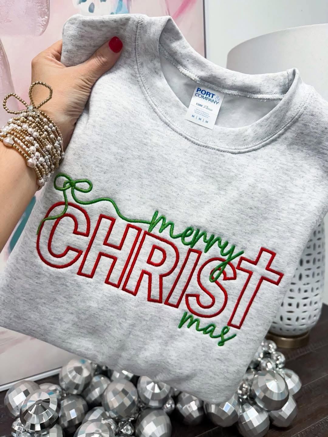 MerryCHRISTmas Embroidered Design