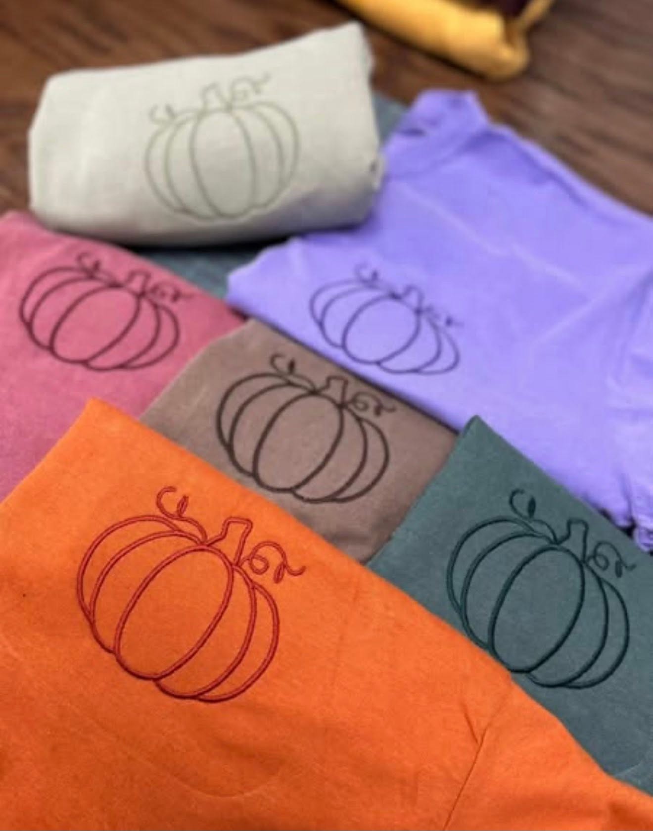 Ghost oR Pumpkin Embroidery Tees