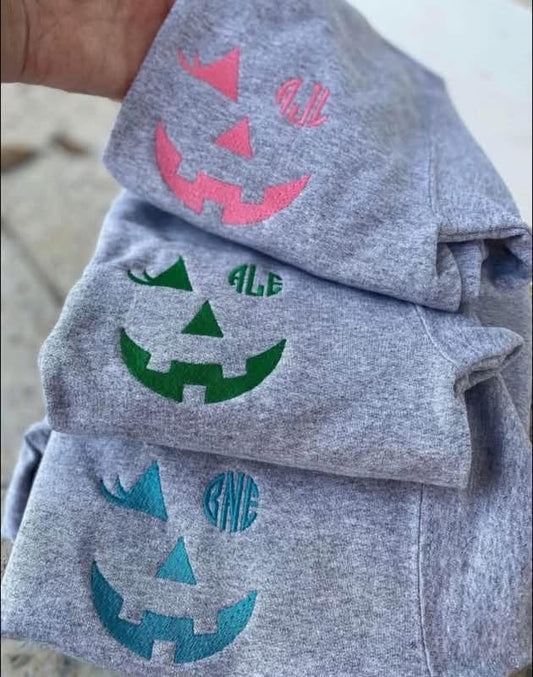 Pumpkin Monogram Sweatshirts!