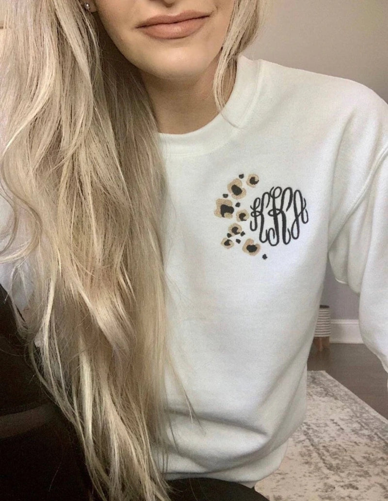 Leopard Monogram Sweatshirt