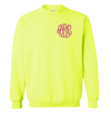 Neon Crewneck Monogrammed Sweatshirts
