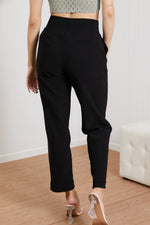 Zenana Always Classy Full Size Cropped Pants in Black