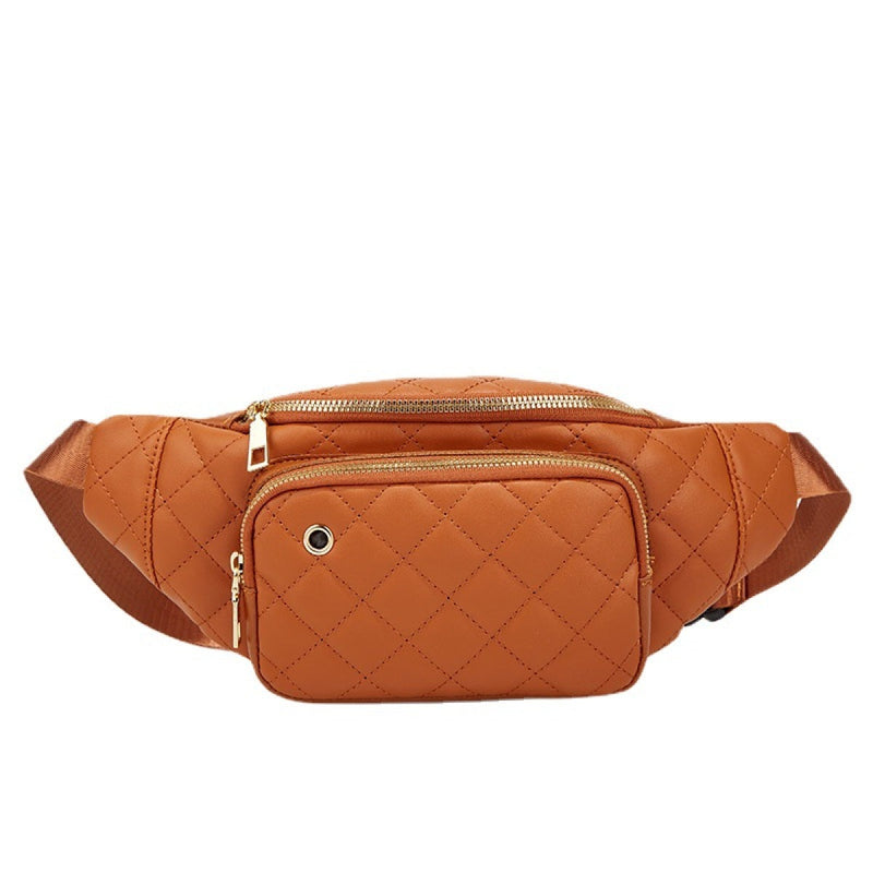 The Amber Bag: Rhombus Pattern Crossbody Waist Bag 3 Colors